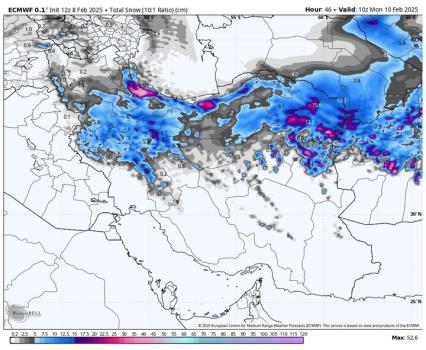 هواشناسی ایران ۲۲بهمن اخطار بارندگی تگرگ و باران در جنوب کشور